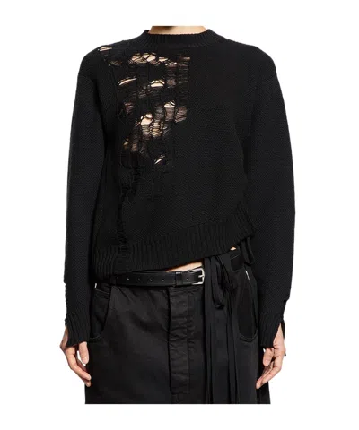 Ann Demeulemeester Crew Neck Long Sleeve Sweater