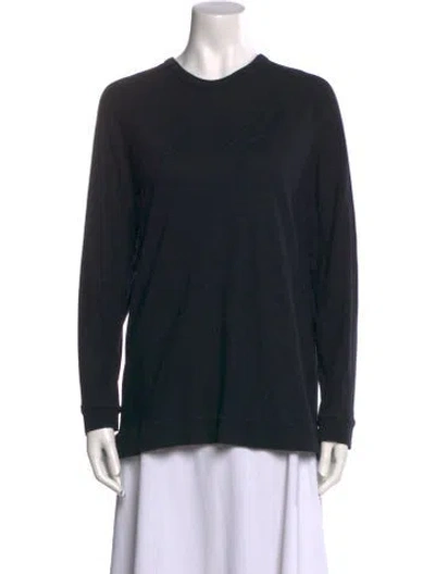Pre-owned Ann Demeulemeester Crew Neck Long Sleeve Sweatshirt In Black
