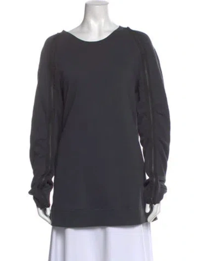 Pre-owned Ann Demeulemeester Crew Neck Long Sleeve Sweatshirt In Gray