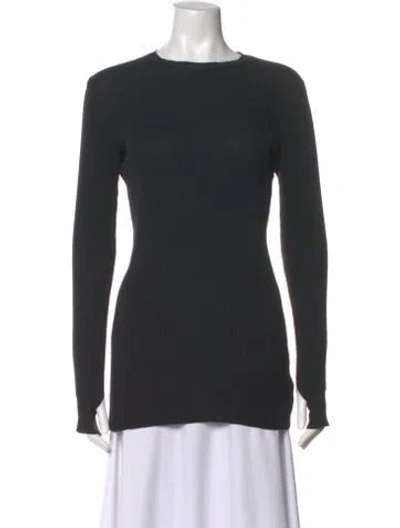 Pre-owned Ann Demeulemeester Crew Neck Long Sleeve Top In Blue