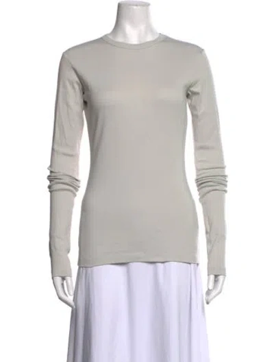 Pre-owned Ann Demeulemeester Crew Neck Long Sleeve Top In Grey