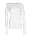Ann Demeulemeester White Solid Crew Neck T-shirt In White