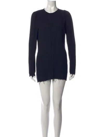 Pre-owned Ann Demeulemeester Crew Neck Mini Dress In Black
