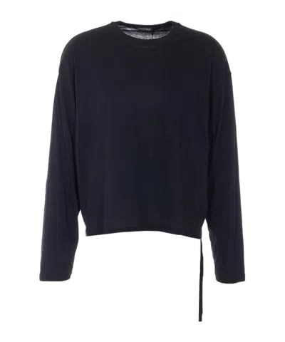 Ann Demeulemeester Crew Neck Printed T-shirt In Black