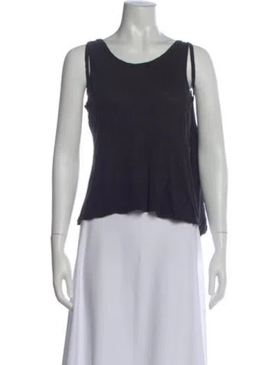 Pre-owned Ann Demeulemeester Crew Neck Sleeveless Top In Black