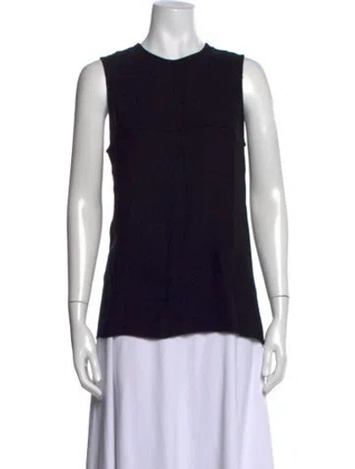 Pre-owned Ann Demeulemeester Crew Neck Sleeveless Top In Black