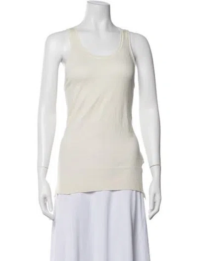 Pre-owned Ann Demeulemeester Crew Neck Sleeveless Top In Neutral