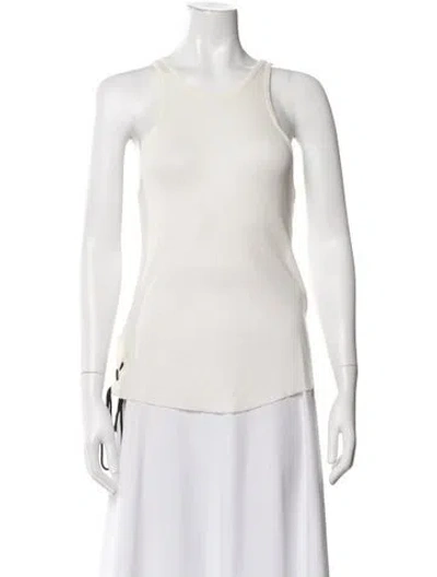 Pre-owned Ann Demeulemeester Crew Neck Sleeveless Top In Neutrals