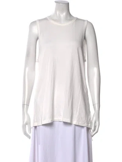 Pre-owned Ann Demeulemeester Crew Neck Sleeveless Top In White