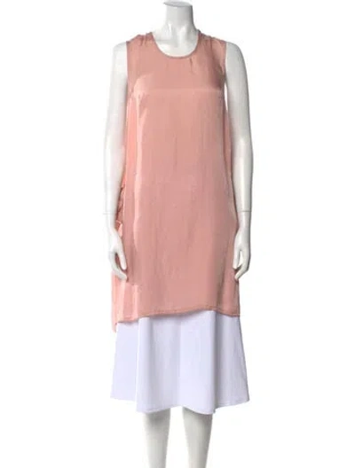 Pre-owned Ann Demeulemeester Crew Neck Sleeveless Tunic In Pink