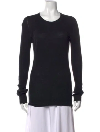 Pre-owned Ann Demeulemeester Crew Neck Sweater In Black