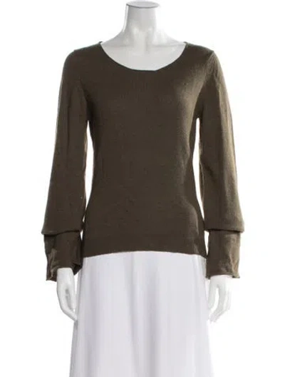 Pre-owned Ann Demeulemeester Crew Neck Sweater In Green
