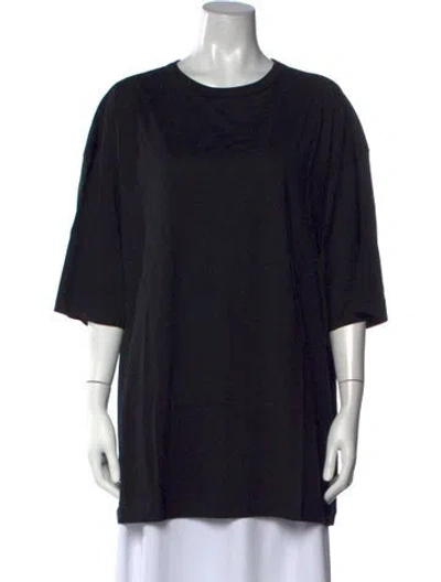 Pre-owned Ann Demeulemeester Crew Neck Three-quarter Sleeve T-shirt In Black
