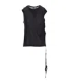 Ann Demeulemeester Biba Sleeveless Top Viscose Cotton Rib In Black