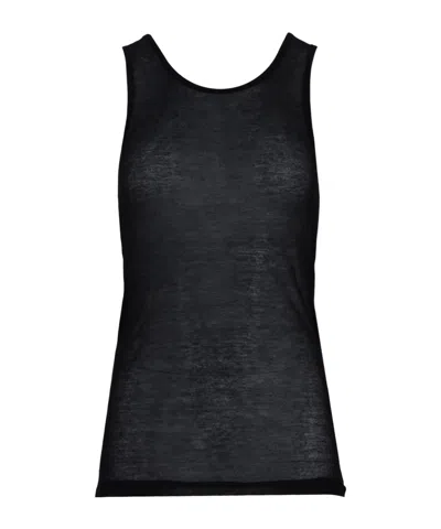 Ann Demeulemeester Crew Neck Vest In Black