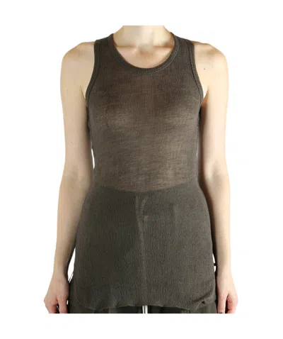 Ann Demeulemeester Crew Neck Vest In Brown