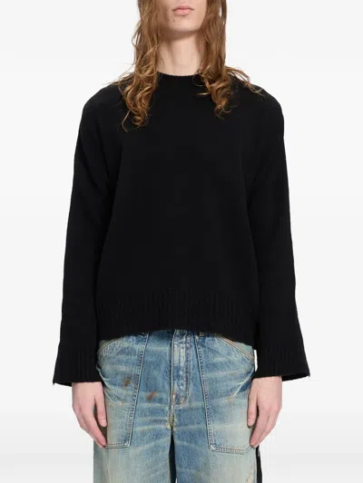 Ann Demeulemeester Crew-neck Sweater In Black