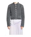 Ann Demeulemeester Cropped Jacket In Gray