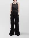 Ann Demeulemeester Mara Wrinkled Sheer Cropped Tank Top