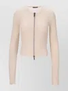 Ann Demeulemeester Cropped Wool Cardigan With Zip Detail