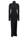 Ann Demeulemeester Cyntia Long Asymmetric High Neck Sweater In Black