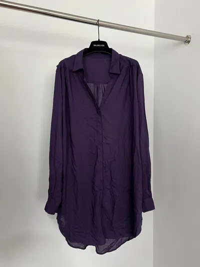 Pre-owned Ann Demeulemeester Dali Shirt Long Shirt In Dark Purple