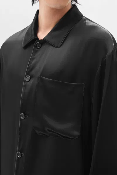 Ann Demeulemeester Damon Relaxed Lounge Shirt In Black