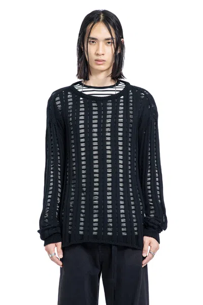 Ann Demeulemeester Danial Ladder Stitch Oversize Sweater In Multi