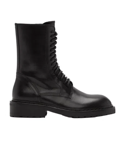 Ann Demeulemeester Danny Lace-up Ankle Boots In Black