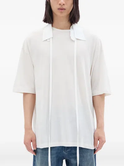 Ann Demeulemeester Danvald Brushed Jersey T-shirt In White