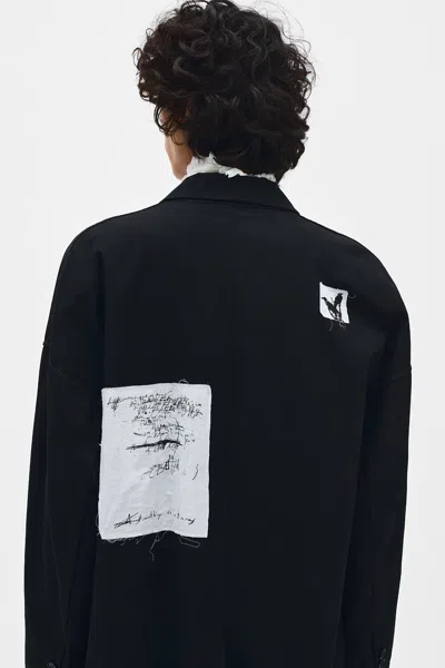 Ann Demeulemeester Dario Light Deconstructed Coat In Black