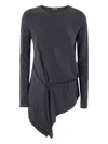 Ann Demeulemeester Asymmetrisches Deana Top In Blue