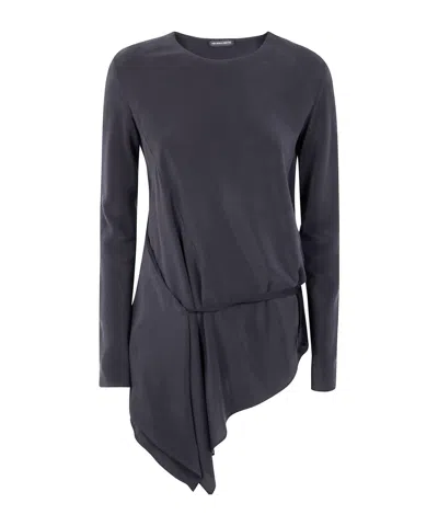 Ann Demeulemeester Deana Long Sleeve Top In Black