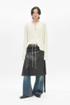 Ann Demeulemeester Deder Lace Up Serafino Sweater In Multi