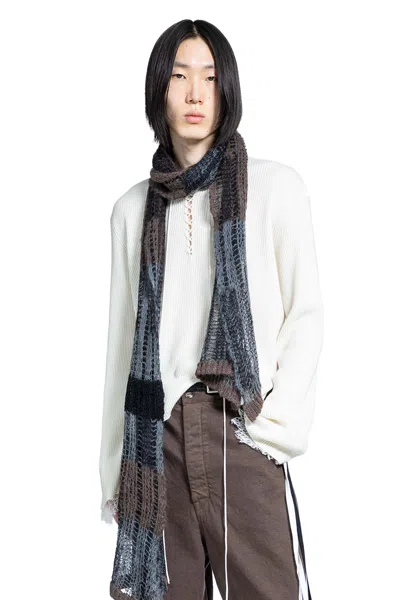 Ann Demeulemeester Deder Lace-up Serafino Sweater In White