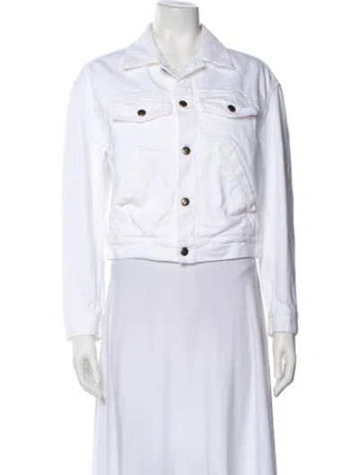 Pre-owned Ann Demeulemeester Denim Jacket In White