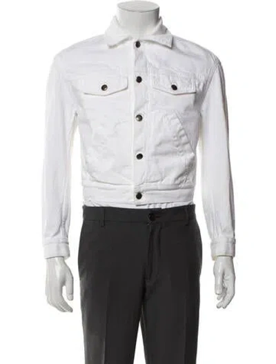 Pre-owned Ann Demeulemeester Denim Jacket In White