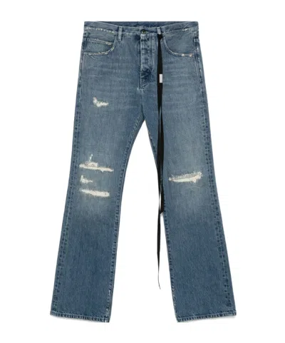 Ann Demeulemeester Denim Trousers With Belt Loops In Blue