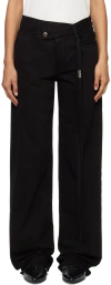 Ann Demeulemeester Meya Asymmetric Waist Denim Jeans In Black