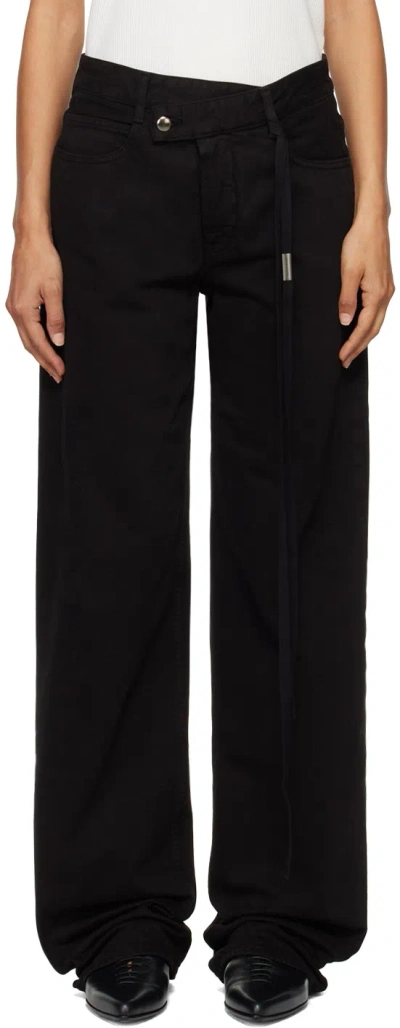 ANN DEMEULEMEESTER DENIM TROUSERS WITH BELT LOOPS