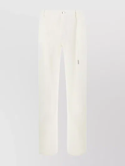Ann Demeulemeester Denim Trousers With Detachable Fabric Insert In Multi