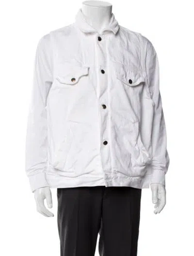 Pre-owned Ann Demeulemeester Denim Vest In White