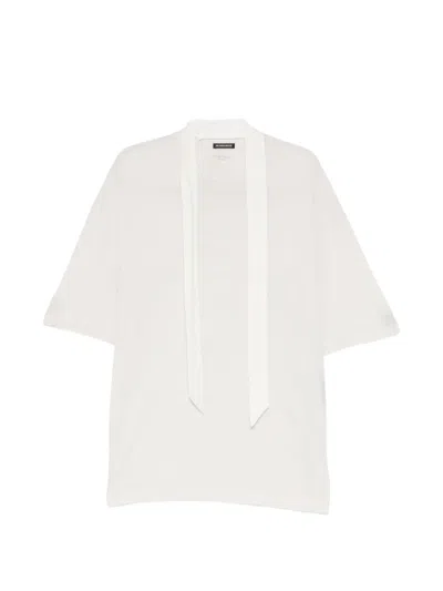 Ann Demeulemeester Detachable-collar T-shirt In Neutral