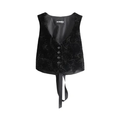 Pre-owned Ann Demeulemeester Diana Fitted Micro Waistcoat 'black' | Women's Size 40
