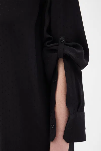 Ann Demeulemeester Dien Stand Collar Long Shirt In Multi