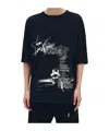 Ann Demeulemeester Black Dieter Sketchbook High Comfort T-shirt In Black