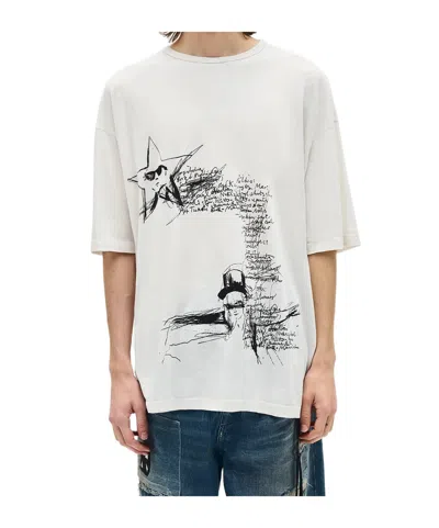 Ann Demeulemeester Dieter Sketchbook High-comfort T-shirt In White
