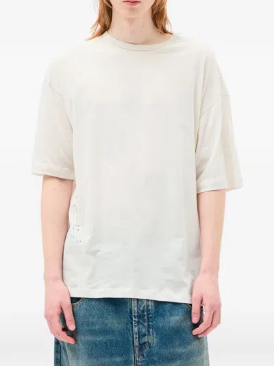 Ann Demeulemeester Dieter Slogan-print Cotton T-shirt In White