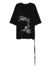 Ann Demeulemeester Black Dieter Sketchbook High Comfort T-shirt