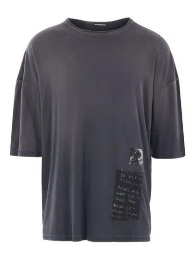 Ann Demeulemeester Dieter High Comfort T-shirt With Patches In Black